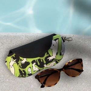 Spectacle case keychain. Several patterns available, custom orders welcome.